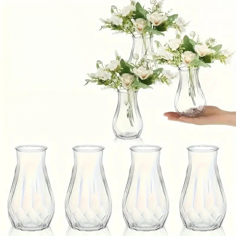 透明水培花瓶 鑽石造型綠蘿插花器